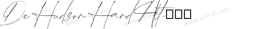 De Hudson Hand Alt字体转换